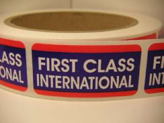 FIRST CLASS INTERNATIONAL USPS Stickers Labels 500/roll  