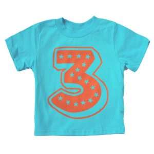  Happy Family 3rd Superstar Third Birthday Aqua Blue T Shirt Baby