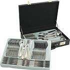 72pc gold trimmed stainless steel flatware set with sto buy