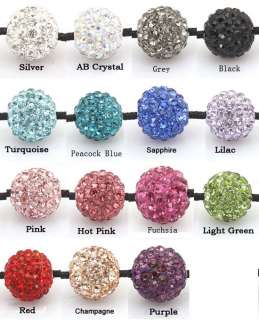   Clay Pave Disco Ball CZ Crystal Beads Friendship Bracelets + Gift Box