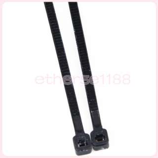 100 x CABLE TIES BLACK 295 x 3mm WIRE ZIP TIES STRONG  