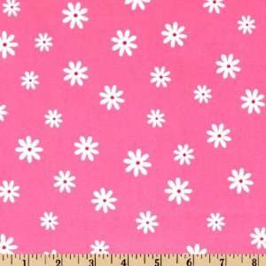 44 Wide Sweet Valentine Tossed Daisy Candy Pink Fabric 