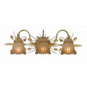   Wall Sconce Lighting, 3 Light, 180 Total Watts, Gold