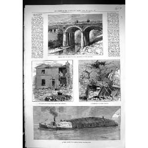  1874 Canal Barge Powder Petroleum Bridge Regents Canal 