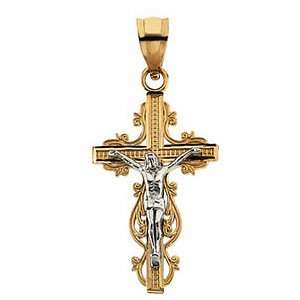   Crucifix 34.5x22mm   14kt Two Tone Gold/14kt two tone gold Jewelry