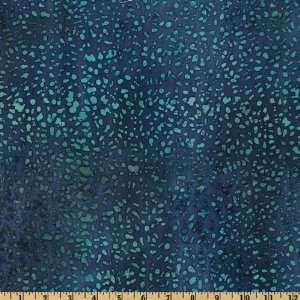  43 Wide Indian Batik Splatter Navy Fabric By The Yard 
