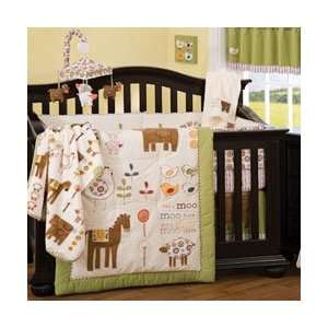  With a Moo Moo 6 Piece Crib Bedding Set Baby