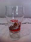 TALL COCA COLA CHRISTMAS GLASS TUMBLER WITH SANTA CLAUS / HOLLY 
