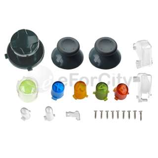 For Xbox 360 Wireless Controller Repair Crystal Clear Shell Case+Part 
