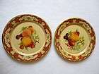 DAHER DECORATED WARE SET OF 2 HOLLAND ROUND TIN PLATE YELLOW & GOLD 