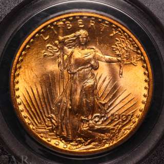 1907 St. Gaudens $20 Gold Double Eagle PCGS MS63 OGH  
