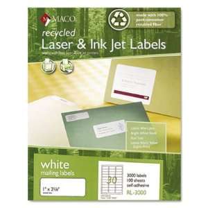  Maco Recycled Laser and Inkjet Labels MACRL 0100
