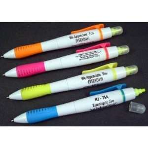  Imprinted Plastic double sided Pen/Highlighter Case Pack 