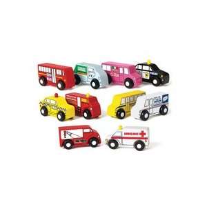  Wooden Play Trucks   Set of 10 Toys & Games