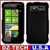 Blue Rubberized Hard Case Phone Cover for HTC 7 Trophy  