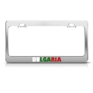 Bulgaria Flag Country Metal license plate frame Tag Holder