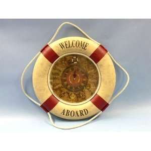  Life Preserver Clock 29   Clocks   Nautical Decor Home Decoration 