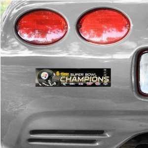   XLIII Champions Black 6 Time Champs Bumper Sticker