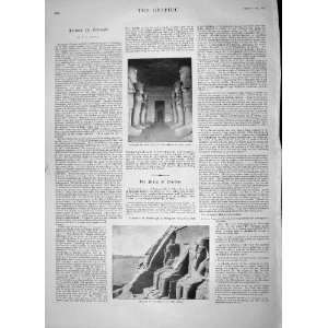   1896 Interior Hall Temple Abu Simbel Statues Rameses