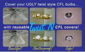 CFL BULB COVERS Turn your ugly Twist style CFL bulbs into decorative 