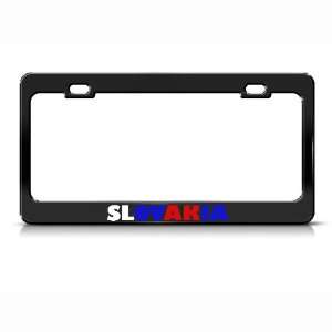Slovakia Flag Country Metal license plate frame Tag Holder