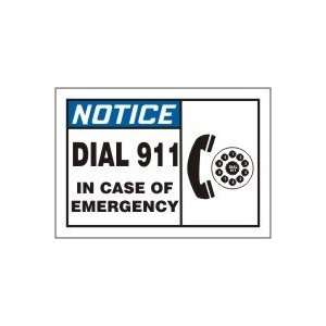 Label,dial 911 In Case Of Emergency,pk5   ACCUFORM  