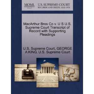  MacArthur Bros Co v. U S U.S. Supreme Court Transcript of 