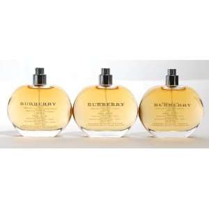  (Lot of 3) Burberry for Women Eau De Parfum 3.3 Oz 100 Ml 