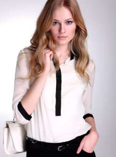 Moonbasa Button Down Chiffon Blouse(with a camisole)  
