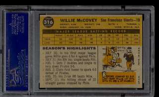 1960 Topps Willie Mccovey ROOKIE #316 PSA 9 MINT (PWCC)  