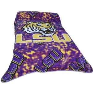  LSU Tigers Louisiana State Twin Comforter Throw Blanket 