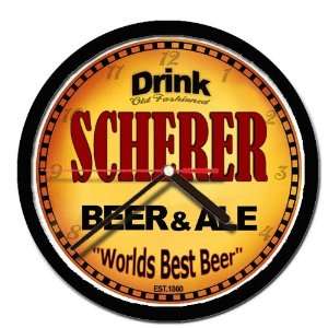  SCHERER beer and ale cerveza wall clock 