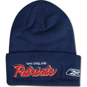 New England Patriots End Zone Script Knit Hat  Sports 