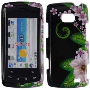  Green Flower Hard Case Cover for LG Ally VS740 Apex US740 