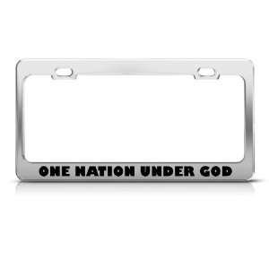  One Nation Under God Patriotic license plate frame Tag 
