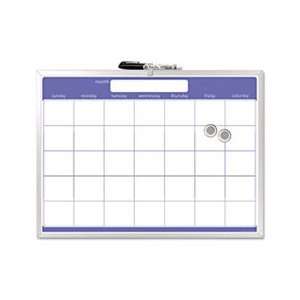 Magnetic Dry Erase Board, Monthly Planner, 23 x 17, Aluminum Frame
