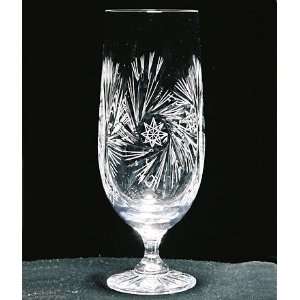 Handcut Crystal 16 Ounce Beer Glass   Set of 6   Pinwheel  