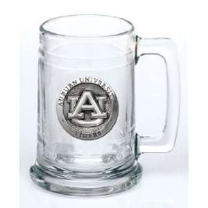  Auburn Tigers Glass Stein (Beverage Mug) 15 oz   NCAA 