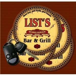  LISTS Family Name Bar & Grill Coasters