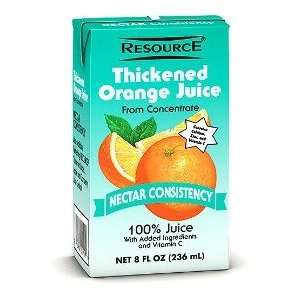  Nestle Resource Thickened Orange Juice, Nectar, 8 Oz Brik 