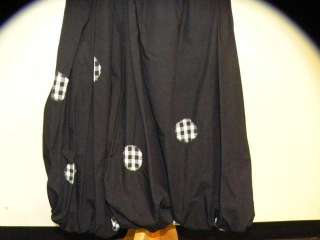 Sonia Rykiel Black Pleated Bubble Skirt M CUTE  