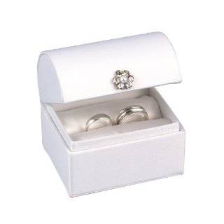   Hewitt Wedding Accessories White Satin Treasure Chest Ring Box