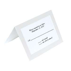  Response Card Bevel Edge White Pearl (50 Pack) Arts, Crafts & Sewing