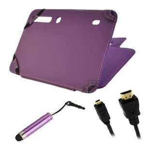   Stand + Gold Plated HDMI to Micro HDMI Cable + Purple Universal Belt