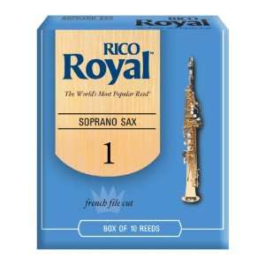  Rico Royal Soprano Sax Reeds, Strength 1.0, 10 pack 