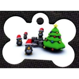  Holiday Penguins Bone Pet Tags Direct Id Tag for Dogs 
