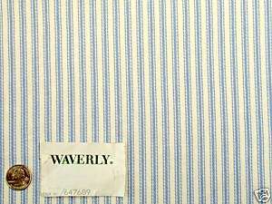 Waverly Vineyard Ticking Periwinkle Upholstery Fabric  