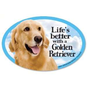 Golden Retriever Oval Dog Magnet for Cars
