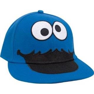  Sesame Street Mustache Cookie Monster Fitted Flat bill Hat 