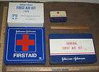   Aid Kit Johnson & Johnson Box Medicine Chest White Cross Spice Rack